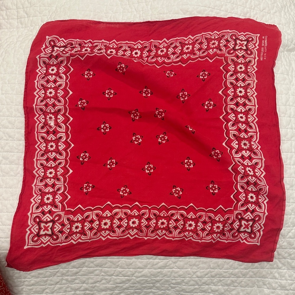 vintage classic red bandana